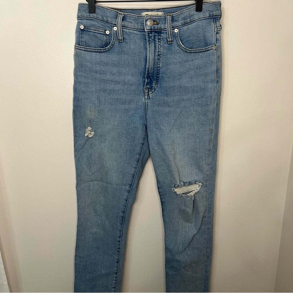 Madewell The Perfect Vintage Jeans Women's Size 27 Raw Hem Light Wash Distressed